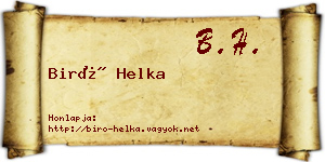 Biró Helka névjegykártya